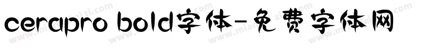 cerapro bold字体字体转换